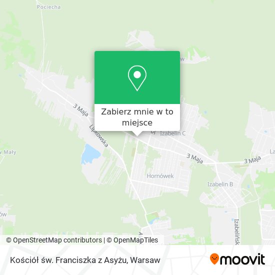 Mapa Kościół św. Franciszka z Asyżu