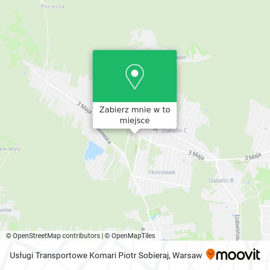 Mapa Usługi Transportowe Komari Piotr Sobieraj