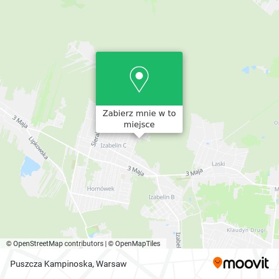 Mapa Puszcza Kampinoska