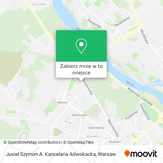 Mapa Jusiel Szymon A. Kancelaria Adwokacka