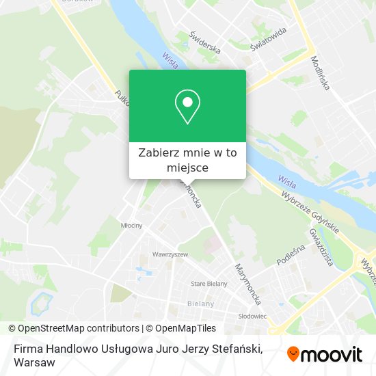 Mapa Firma Handlowo Usługowa Juro Jerzy Stefański