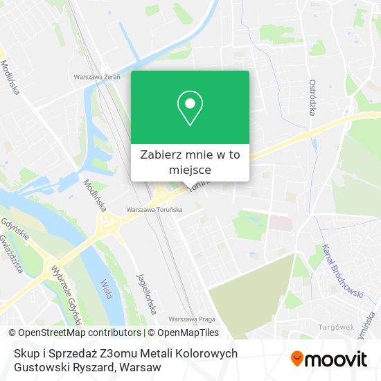 Mapa Skup i Sprzedaż Z3omu Metali Kolorowych Gustowski Ryszard