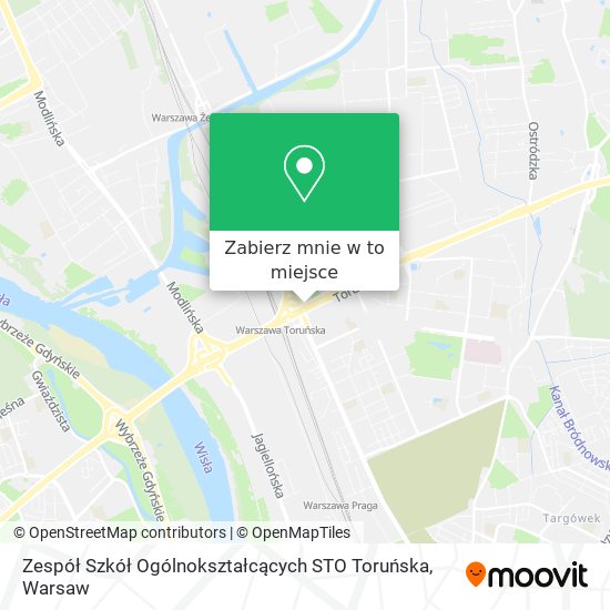 Mapa Zespół Szkół Ogólnokształcących STO Toruńska