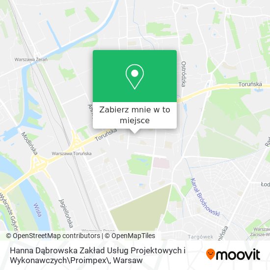 Mapa Hanna Dąbrowska Zakład Usług Projektowych i Wykonawczych\Proimpex\