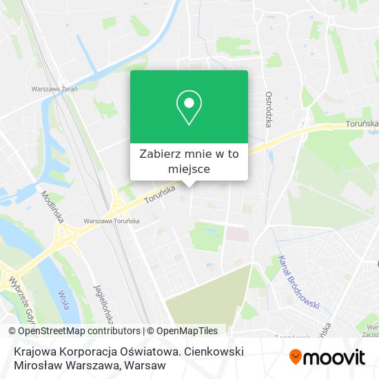 Mapa Krajowa Korporacja Oświatowa. Cienkowski Mirosław Warszawa