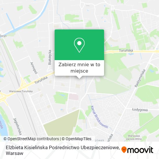 Mapa Elżbieta Kisielińska Pośrednictwo Ubezpieczeniowe