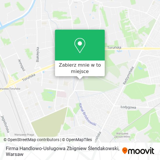 Mapa Firma Handlowo-Usługowa Zbigniew Ślendakowski