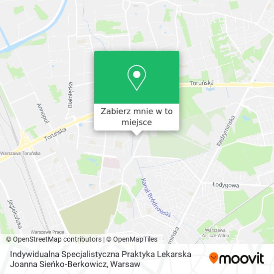 Mapa Indywidualna Specjalistyczna Praktyka Lekarska Joanna Sieńko-Berkowicz