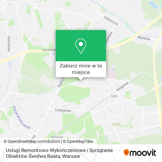 Mapa Usługi Remontowo-Wykończeniowe i Sprzątanie Obiektów Świdwa Beata