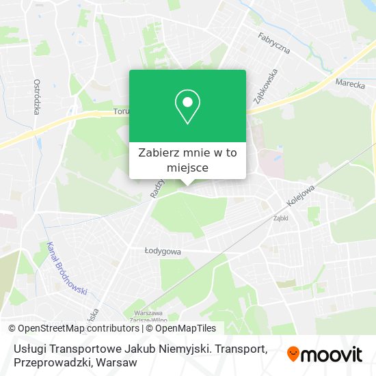 Mapa Usługi Transportowe Jakub Niemyjski. Transport, Przeprowadzki