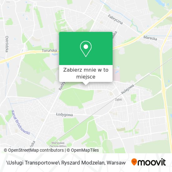 Mapa \Usługi Transportowe\ Ryszard Modzelan