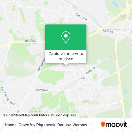 Mapa Handel Obwoźny Piątkowski Dariusz