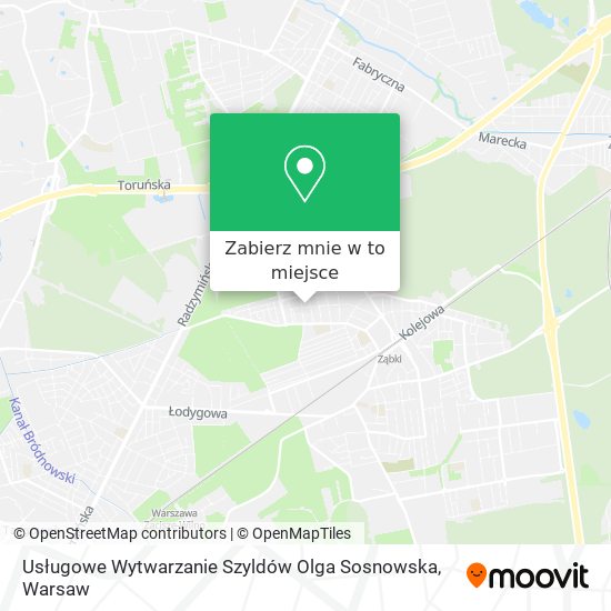 Mapa Usługowe Wytwarzanie Szyldów Olga Sosnowska