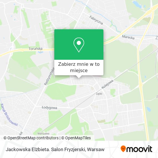 Mapa Jackowska Elżbieta. Salon Fryzjerski