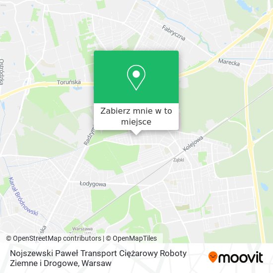 Mapa Nojszewski Paweł Transport Ciężarowy Roboty Ziemne i Drogowe