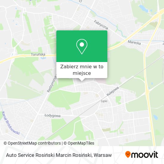 Mapa Auto Service Rosiński Marcin Rosiński