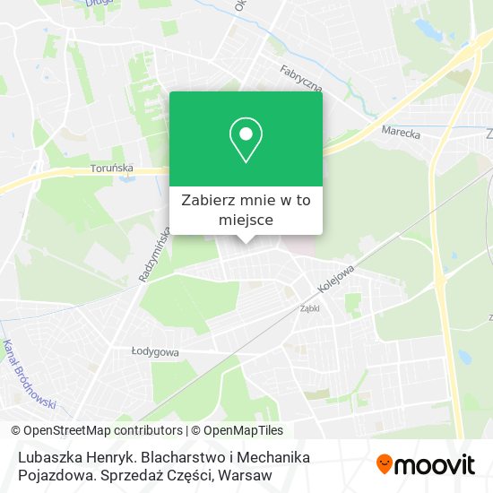 Mapa Lubaszka Henryk. Blacharstwo i Mechanika Pojazdowa. Sprzedaż Części