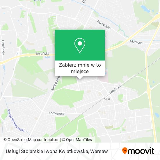 Mapa Usługi Stolarskie Iwona Kwiatkowska