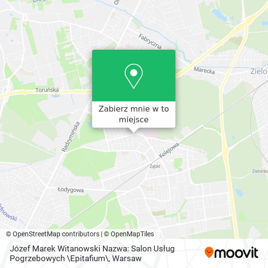 Mapa Józef Marek Witanowski Nazwa: Salon Usług Pogrzebowych \Epitafium\