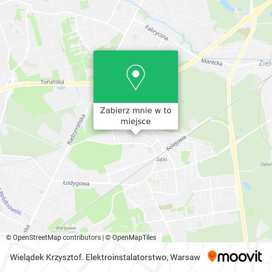 Mapa Wielądek Krzysztof. Elektroinstalatorstwo