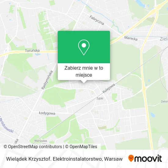 Mapa Wielądek Krzysztof. Elektroinstalatorstwo