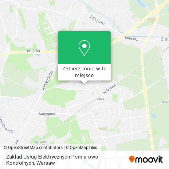 Mapa Zakład Usług Elektrycznych Pomiarowo - Kontrolnych