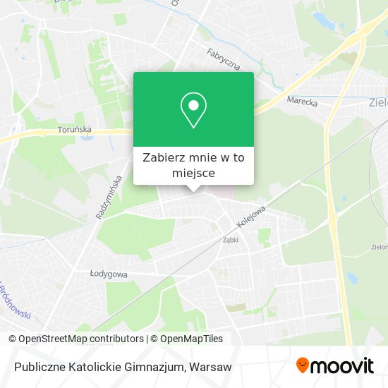 Mapa Publiczne Katolickie Gimnazjum