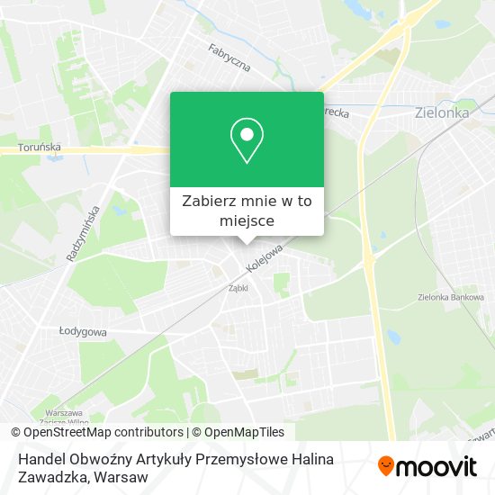 Mapa Handel Obwoźny Artykuły Przemysłowe Halina Zawadzka