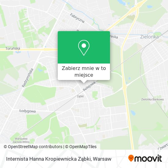 Mapa Internista Hanna Kropiewnicka Ząbki