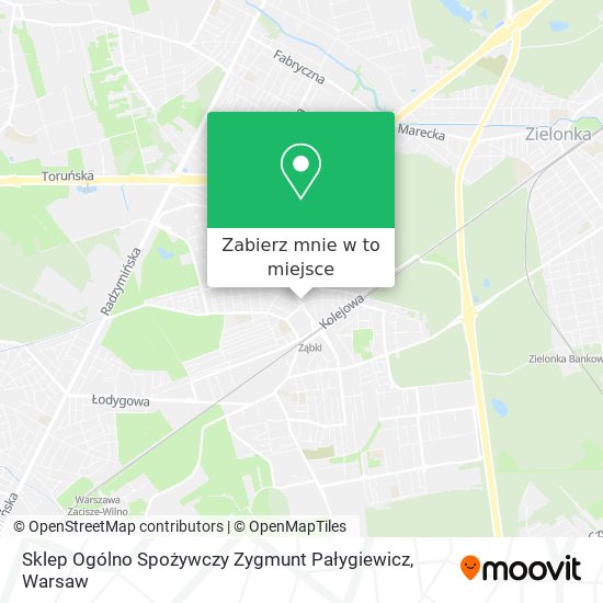 Mapa Sklep Ogólno Spożywczy Zygmunt Pałygiewicz