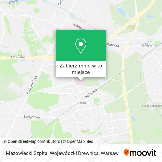 Mapa Mazowiecki Szpital Wojewódzki Drewnica