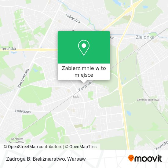 Mapa Zadroga B. Bieliźniarstwo