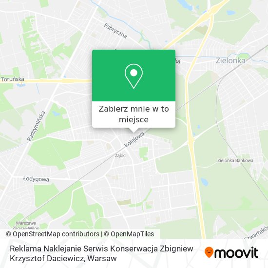 Mapa Reklama Naklejanie Serwis Konserwacja Zbigniew Krzysztof Daciewicz