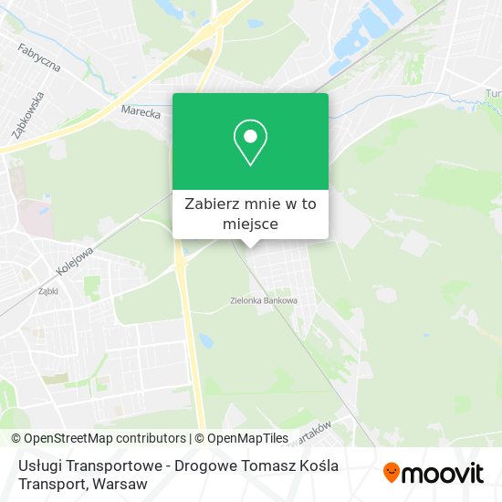 Mapa Usługi Transportowe - Drogowe Tomasz Kośla Transport