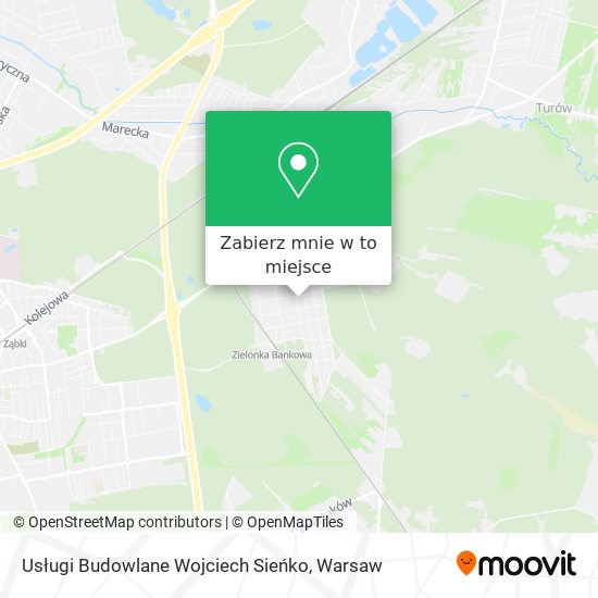 Mapa Usługi Budowlane Wojciech Sieńko