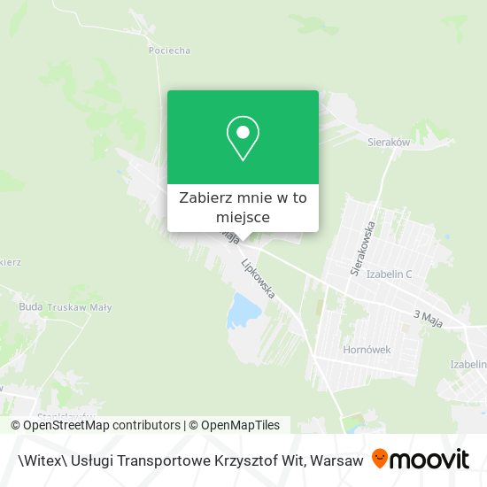 Mapa \Witex\ Usługi Transportowe Krzysztof Wit