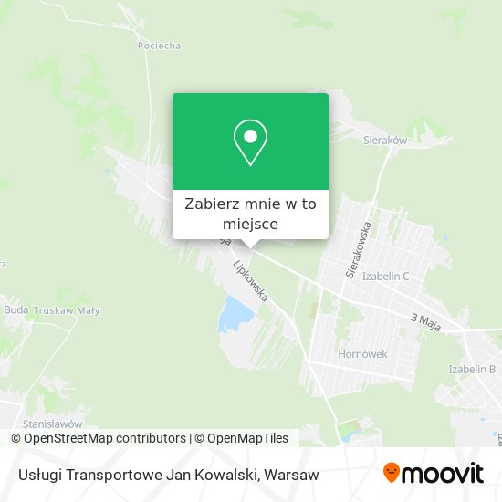 Mapa Usługi Transportowe Jan Kowalski