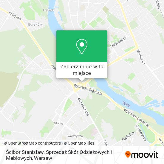 Mapa Ścibor Stanisław. Sprzedaż Skór Odzieżowych i Meblowych