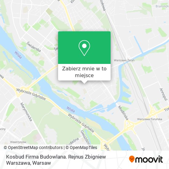 Mapa Kosbud Firma Budowlana. Rejnus Zbigniew Warszawa