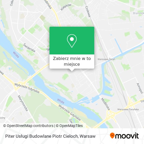 Mapa Piter Usługi Budowlane Piotr Cieloch