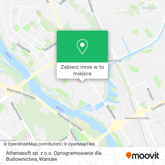 Mapa Athenasoft sp. z o.o. Oprogramowanie dla Budownictwa