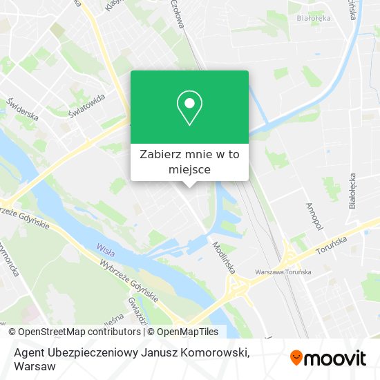 Mapa Agent Ubezpieczeniowy Janusz Komorowski