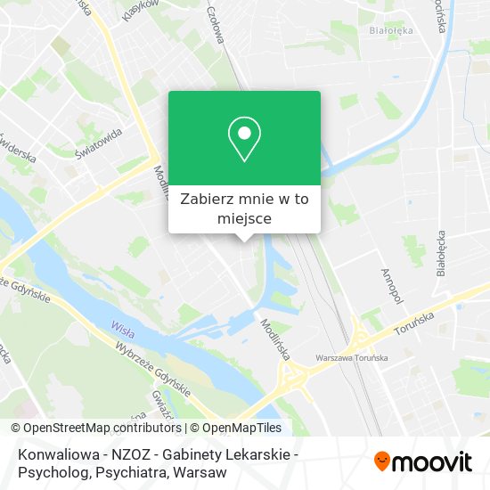 Mapa Konwaliowa - NZOZ - Gabinety Lekarskie - Psycholog, Psychiatra