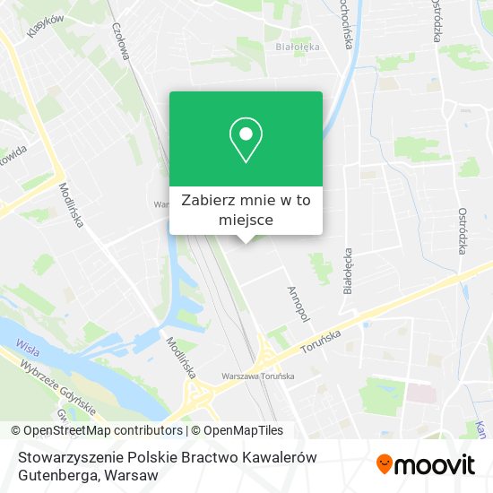 Mapa Stowarzyszenie Polskie Bractwo Kawalerów Gutenberga