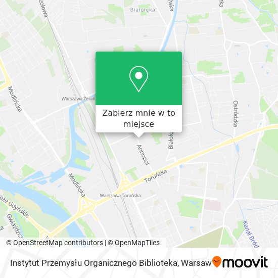 Mapa Instytut Przemysłu Organicznego Biblioteka