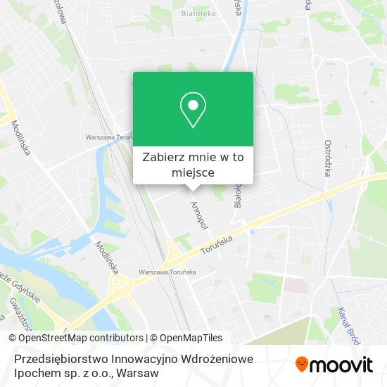 Mapa Przedsiębiorstwo Innowacyjno Wdrożeniowe Ipochem sp. z o.o.