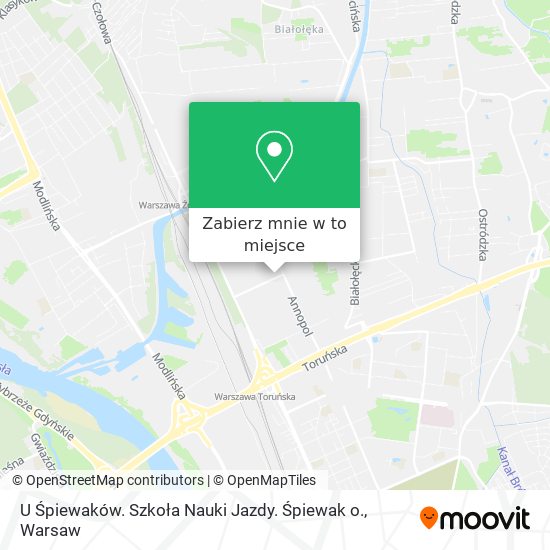 Mapa U Śpiewaków. Szkoła Nauki Jazdy. Śpiewak o.