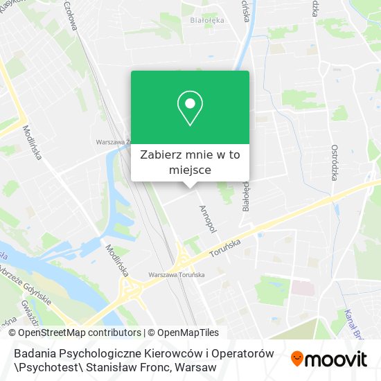 Mapa Badania Psychologiczne Kierowców i Operatorów \Psychotest\ Stanisław Fronc