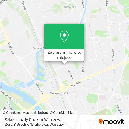 Mapa Szkoła Jazdy Gazelka-Warszawa Żerań*Bródno*Białołęka