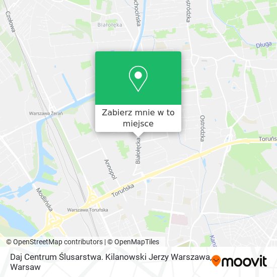 Mapa Daj Centrum Ślusarstwa. Kilanowski Jerzy Warszawa